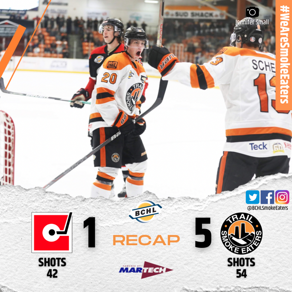 Recap – Smoke Eaters hold off Centennials | Trail Smoke Eaters