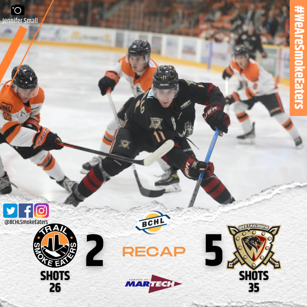 RECAP – Warriors Down Smoke Eaters On Saturday Night | Trail Smoke Eaters